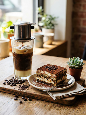 JPG 식물 편집이미지 커피 탁자 디저트 인테리어 케이크 카페 즐거움 다과 아이스커피 오후 핸드메이드 티라미수 맛있는 편집실사 AI포토 AI콘텐츠 디자인 감정 음료 음식 가구 상점 CG 파일형식