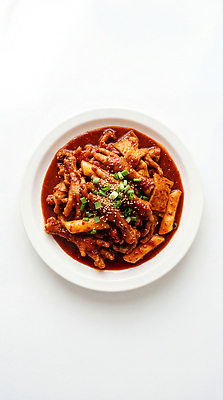 JPG 편집이미지 접시 한식 음식 재료 식사 고명 볶음 깨 레시피 파 식사준비 매운닭발 편집실사 AI포토 AI콘텐츠 식기 채소 식재료 조미료 CG 준비 닭발 파일형식