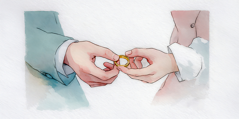 JPG 손 커플 행복 결혼 일러스트 손가락 결혼식 사랑 두명 기쁨 거래 로맨틱 만남 축하 반지 의식 균열 결합 약속 순간 국내일러스트 AI일러스트 AI콘텐츠 감정 컨셉 장신구 관계 모션 사람 이벤트 신체부위 파일형식