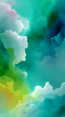 JPG 백그라운드 일러스트 자연 하늘 수채화 파란색 빛 신선 연기 국내일러스트 AI일러스트 AI콘텐츠 컬러 생태계 파일형식