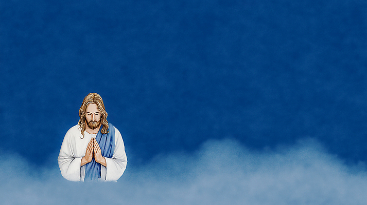 JPG 기독교 종교 상징 일러스트 하늘 평화 만남 기도 예수 의식 영혼 신비 이미지 합장 국내일러스트 AI일러스트 AI콘텐츠 컨셉 손짓 신_종교 파일형식