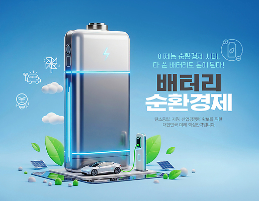 PSD 편집이미지 산업 자동차 경제 환경 재활용 발전소 에너지 연결 건전지 순환 혁명 전기자동차 효율 이미지편집 순환경제 육상교통 컨셉 모션 친환경 파일형식