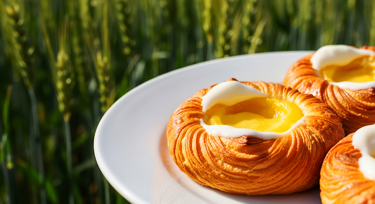 JPG 편집이미지 접시 음료 음식 빵 자연 디저트 농장 노란색 식사 봄 흰색 크루아상 크림 밀밭 시즌상품 편집실사 AI컴퓨터그래픽 AI콘텐츠 식기 계절 컬러 밭 농업 상품 밀 CG 생태계 파일형식