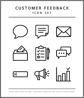 아이콘 디자인 커뮤니케이션 그래프 대화 상자 메시지 이메일 고객 심볼 텔레마케팅 의견 목록 설문 피드백 2D아이콘 AI파일 말하기 서비스업 파일형식 벡터