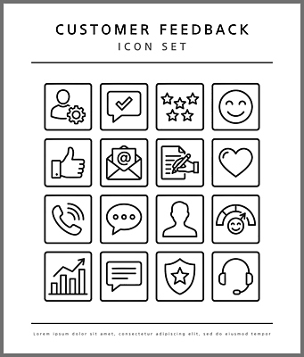 아이콘 감정 표정 메시지 고객 서비스 텔레마케팅 통화 문의 평가 소통 설문 응답 의사소통 피드백 사용자 2D아이콘 AI파일 컨셉 모션 서비스업 파일형식 벡터