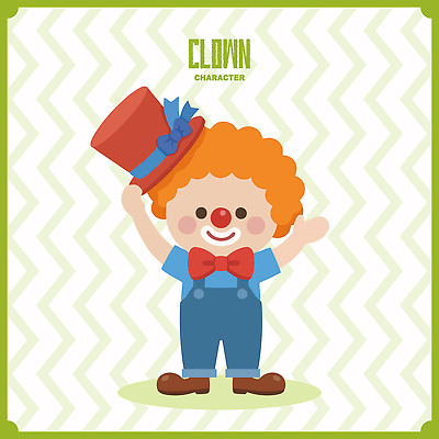 캐릭터 손 디자인 일러스트 넥타이 실내 웃음 야외 머리 줄무늬 아기 피에로 즐거움 일러캐릭터 AI파일 잡화 감정 무늬 표정 사람 내부 신체부위 파일형식 벡터