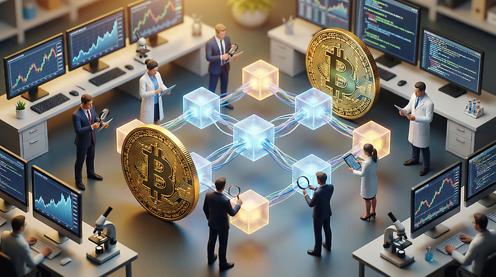 JPG 편집이미지 기술 실험 여러명 금융 컴퓨터 사무실 스크린 자료 미니어처 토론 분석 서류판 가상화폐 블록체인 디테일 편집실사 스테이블코인 AI컴퓨터그래픽 AI콘텐츠 다수 컨셉 돈 비즈니스 사람 경제 전자제품 모형 사무용품 CG 파일형식 4차산업