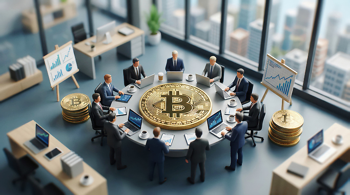 JPG 편집이미지 비즈니스 회의 그래프 기술 금융 경제 자료 미니어처 분석 투자 경영 서류판 가상화폐 블록체인 편집실사 AI컴퓨터그래픽 AI콘텐츠 컨셉 돈 모형 사무용품 CG 파일형식 4차산업