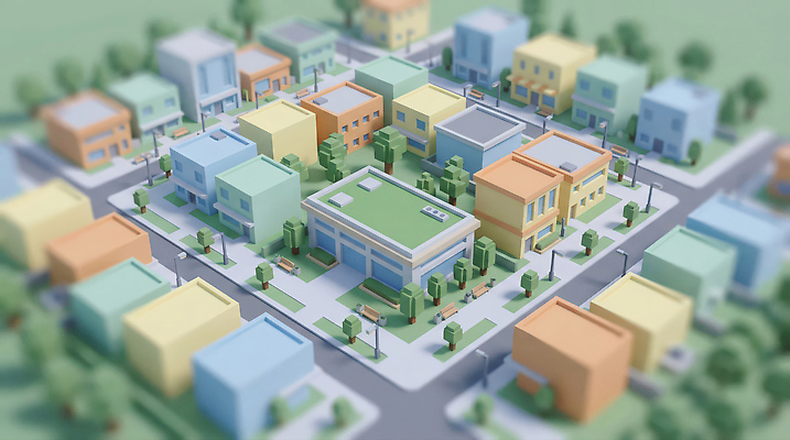 JPG 나무 편집이미지 공원 도로 컬러 의자 설계 거리 주택 풍경 건물 마을 미니어처 도시 작음 녹지 이미지편집 AI컴퓨터그래픽 AI콘텐츠 식물 건축물 공공시설 길 가구 컨셉 교통시설 모형 크기 파일형식