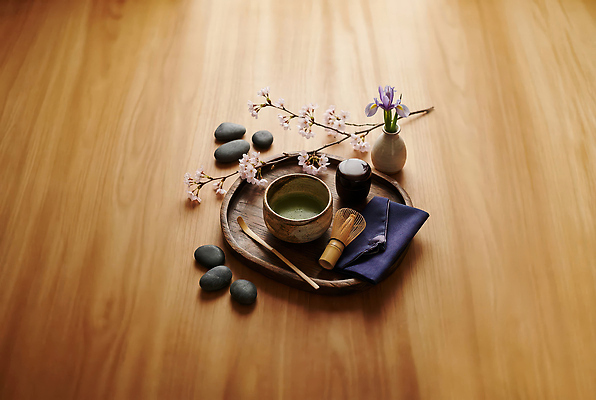 JPG 나무 식물 편집이미지 꽃 자연 쟁반 장식 인테리어 일본 도구 찻잔 다도 고객 차선 편집실사 젠 AI포토 AI콘텐츠 디자인 아시아 잔 쌓기 돌 예절 CG 생태계 파일형식