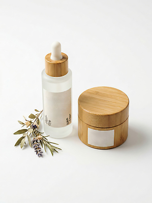 JPG 편집이미지 화장품 허브 크림 유기농 스킨케어 편집실사 AI포토 AI콘텐츠 식물 웰빙 뷰티 CG 파일형식