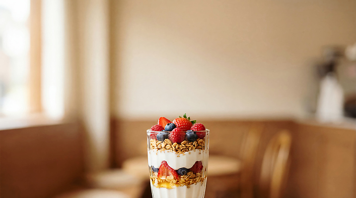 JPG 편집이미지 과일 딸기 디저트 컵 상점 식사 블루베리 파르페 층 요거트 그릭요거트 편집실사 AI포토 AI콘텐츠 식기 음식 유제품 CG 파일형식