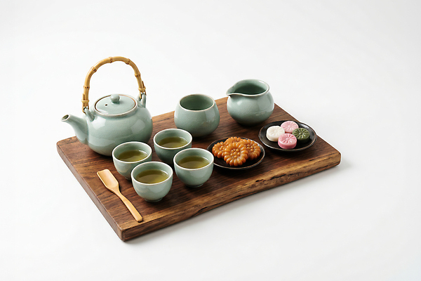 JPG 편집이미지 접시 음료 디저트 잔 숟가락 찻잔 다기 찻주전자 약과 다과 나무쟁반 다과상 다식 편집실사 AI포토 AI콘텐츠 식기 음식 주전자 쟁반 수저 목재 전통음식 다도 CG 파일형식