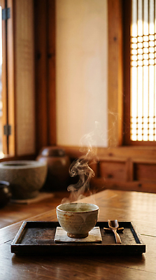 JPG 편집이미지 전통 그릇 창문 탁자 한옥 한국 따뜻함 내부 분위기 김 찻잔 다과 다과상 편집실사 AI포토 AI콘텐츠 한국전통 식기 아시아 가구 컨셉 고건축 디저트 잔 해조류 CG 파일형식