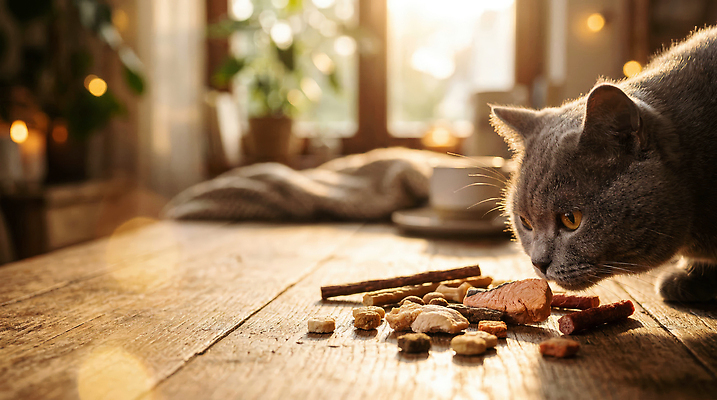 JPG 편집이미지 조명 반려동물 고양이 먹이 냄새 관심 고양이먹이 편집실사 AI포토 AI콘텐츠 동물 포유류 CG 파일형식