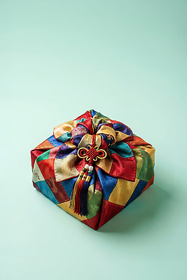 JPG 편집이미지 전통 명절 문화 포장 한국 선물 장식 보자기 편집실사 AI포토 AI콘텐츠 기념일 아시아 CG 파일형식 천_직물