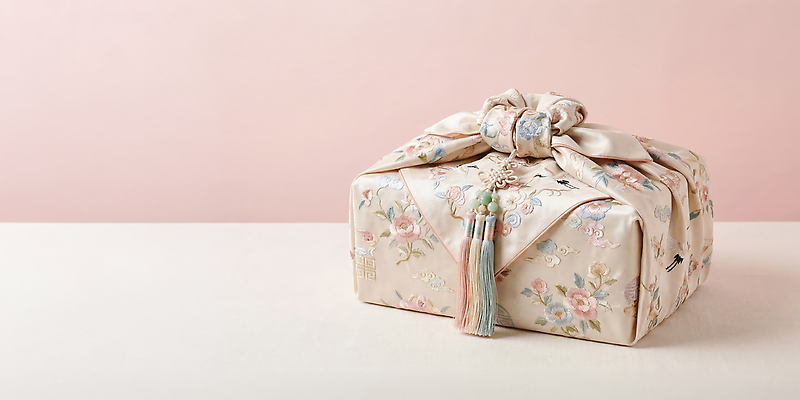 JPG 편집이미지 한국전통 디자인 문화 꽃무늬 선물 장식 상자 보자기 뷰티풀 편집실사 AI포토 AI콘텐츠 전통 꽃 무늬 한국 CG 파일형식 천_직물