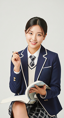 JPG 편집이미지 학생 여학생 교육 교복 교실 청소년 웃음 책 학습 필기구 교양 기록 집중 교과서 의료성형뷰티 편집실사 AI인물포토 AI콘텐츠 옷 여자 컨셉 학교 문구용품 교재 표정 사람 CG 파일형식 AI포토