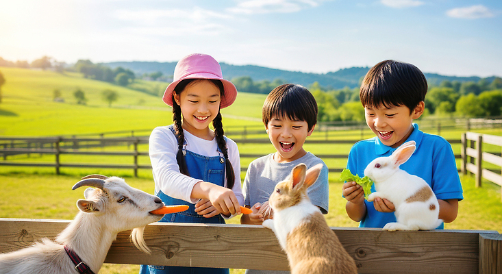JPG 동물 편집이미지 어린이 채소 자연 염소 웃음 여름 친구 햇빛 농장 당근 토끼 체험학습 먹이 즐거움 의료성형뷰티 편집실사 AI인물포토 AI콘텐츠 계절 감정 농업 포유류 관계 뿌리채소 표정 사람 반려동물 태양 체험 CG 생태계 파일형식 AI포토