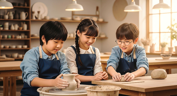 JPG 편집이미지 손 어린이 예술 모션 수업 친구 흙 체험학습 체험 도자기 작업실 공예 집중 만들기 창의력 의료성형뷰티 편집실사 AI인물포토 AI콘텐츠 교육 컨셉 관계 사람 취미 신체부위 CG 파일형식 AI포토