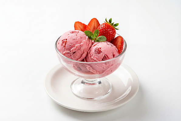 JPG 편집이미지 과일 딸기 아이스크림 디저트 컵 여름 차가움 딸기아이스크림 스쿱 맛있는 편집실사 AI포토 AI콘텐츠 식기 계절 음식 CG 파일형식