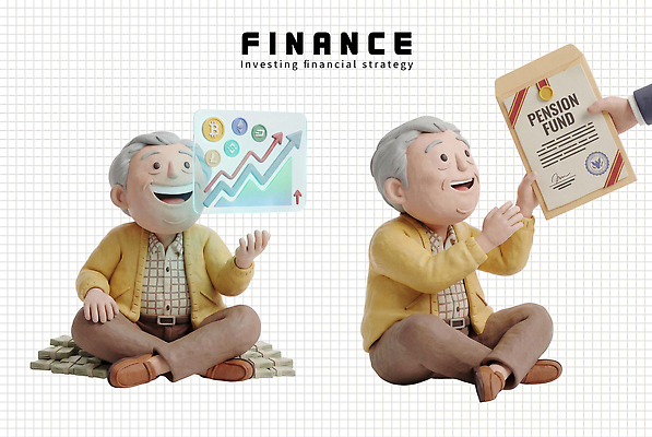 PSD 편집이미지 할아버지 노년 그래프 기념 금융 경제 정보 변화 재산 계획 재테크 투자 점토 전략 수익 연금 펀드 편집3D 남자 컨셉 비즈니스 성인 3D 파일형식
