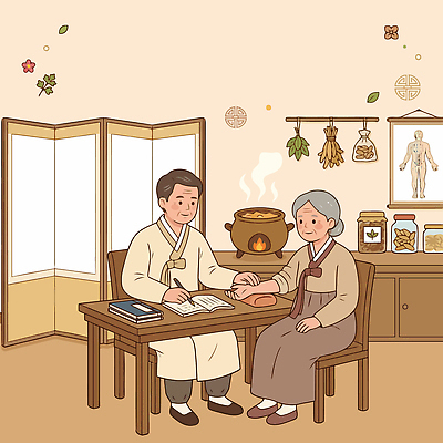 식물 전통 노년 문화 일러스트 자연 한옥 한국 건강 청년 치료 약 한의학 의사 약재 역사 약국 손목 상담 한의원 조제 국내일러스트 AI파일 한국전통 아시아 고건축 의학 병원 성인 신체부위 의료진 생태계 만들기 파일형식 벡터