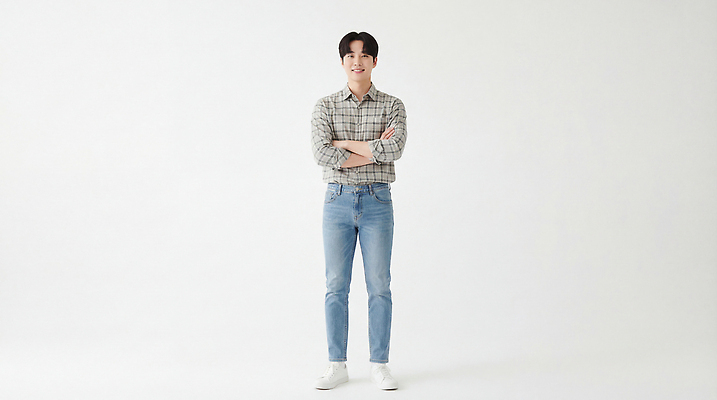 옷 백그라운드 바지 표정 사람 성인 흰색 CG 파일형식 AI포토 남자 청바지 흰배경 스타일 캐주얼 패션 웃음 모델 포즈 편집실사 JPG 편집이미지 청년 AI인물포토 AI콘텐츠 의료성형뷰티