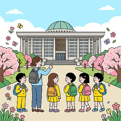 나무 학생 교육 꽃 어린이 가방 일러스트 친구 학습 소풍 교사 봄 모임 그룹 국회의사당 방문 국회 시민 국내일러스트 AI파일 식물 직업 잡화 계절 관계 사람 야외활동 국민 파일형식 벡터