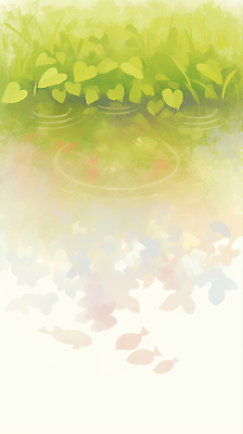 JPG 식물 물결 일러스트 자연 바닥 어류 풍경 물 반사 환경 수중 연못 수면 수중식물 생태계 국내일러스트 AI일러스트 AI콘텐츠 자연요소 수중동물 파일형식