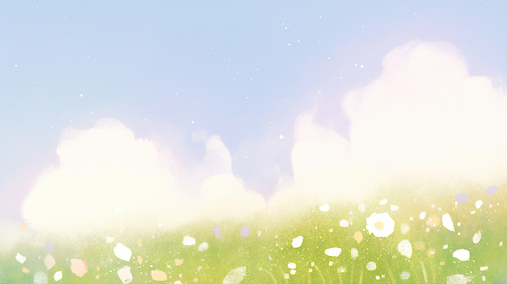 JPG 꽃 일러스트 자연 하늘 풍경 초원 야외 여름 햇빛 들꽃 평야 국내일러스트 AI일러스트 AI콘텐츠 식물 계절 태양 생태계 파일형식