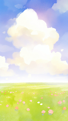 JPG 식물 꽃 일러스트 자연 하늘 밝음 풍경 초원 여름 햇빛 자유 국내일러스트 AI일러스트 AI콘텐츠 계절 컨셉 태양 생태계 파일형식