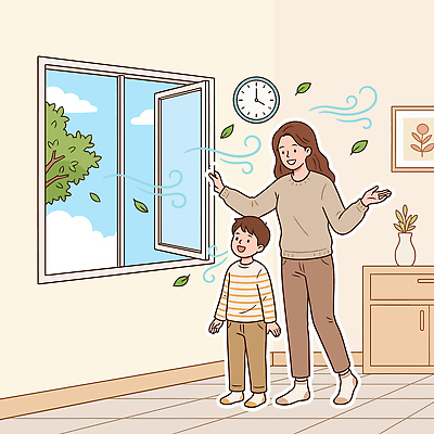 나무 여자 남자 어린이 시계 일러스트 창문 가족 모션 자연 하늘 엄마 바람 이야기 웃음 일상 생활 방 소통 환절기 국내일러스트 AI파일 자연요소 식물 계절 컨셉 관계 날씨 표정 사람 라이프 생태계 파일형식 벡터