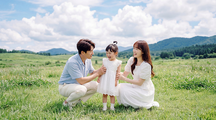 JPG 나무 편집이미지 드레스 어린이 가족 자연 하늘 웃음 초원 여름 부모 소풍 즐거움 의료성형뷰티 편집실사 AI인물포토 AI콘텐츠 식물 옷 계절 감정 관계 표정 사람 야외활동 CG 생태계 파일형식 AI포토