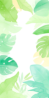 JPG 식물 예술 백그라운드 잎 일러스트 자연 수채화 초록색 여름 열대우림 열대식물 보테니컬아트 국내일러스트 AI일러스트 AI콘텐츠 계절 컬러 숲 생태계 파일형식