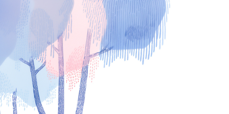 JPG 나무 하늘색 백그라운드 일러스트 자연 풍경 보라색 나뭇가지 숲 버드나무 그림 국내일러스트 AI일러스트 AI콘텐츠 식물 컬러 파란색 생태계 파일형식