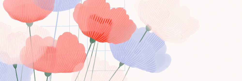 JPG 식물 디자인 꽃 선 일러스트 자연 빨간색 파란색 그림 격자 화사함 뷰티풀 국내일러스트 AI일러스트 AI콘텐츠 컬러 컨셉 무늬 생태계 파일형식