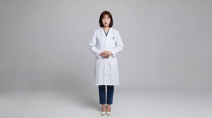 JPG 편집이미지 직업 여자 백그라운드 의학 건강 병원 성인 앞모습 치료 진료 환자 의사 흰색 의사가운 수술복 전문 의료성형뷰티 편집실사 AI인물포토 AI콘텐츠 뷰포인트 컬러 사람 의료진 가운 CG 파일형식 AI포토
