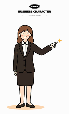 직업 캐릭터 옷 여자 별 포즈 일러스트 회사 비즈니스 손가락 직장 손짓 기쁨 표현 점 이미지 리더쉽 공급 국내일러스트 AI파일 자연요소 손 감정 모션 사람 파일형식 벡터