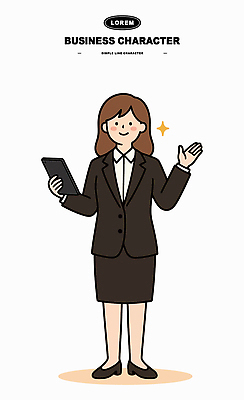직업 캐릭터 손 여자 상징 일러스트 비즈니스 회의 직장 기술 정장 스마트폰 태블릿 자료 표현 인사 업무 국내일러스트 AI파일 옷 회사 사람 신체부위 전자제품 핸드폰 스마트기기 예절 작업 파일형식 벡터
