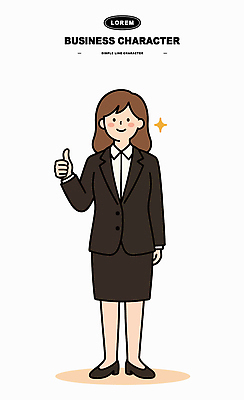 캐릭터 옷 여자 남자 행복 일러스트 비즈니스 성공 직장 손짓 사무실 엄지손가락 표현 작업 긍정 이미지 소통 국내일러스트 AI파일 감정 컨셉 회사 손가락 모션 사람 파일형식 벡터