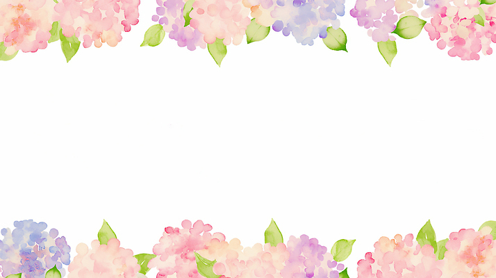 JPG 식물 꽃 백그라운드 잎 패턴 일러스트 자연 수채화 프레임 화사함 수국 뷰티풀 국내일러스트 AI일러스트 AI콘텐츠 컨셉 무늬 생태계 파일형식