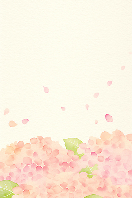 JPG 식물 꽃잎 꽃 분홍색 백그라운드 잎 일러스트 자연 수채화 미술 봄 감상 수국 국내일러스트 AI일러스트 AI콘텐츠 계절 컬러 문화예술 생태계 파일형식