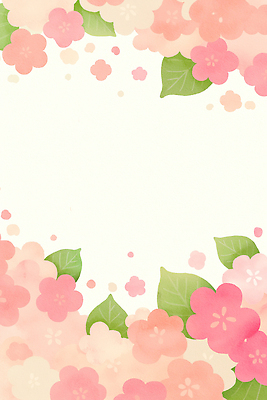 JPG 꽃 분홍색 백그라운드 잎 일러스트 자연 프레임 환경 화사함 수국 뷰티풀 국내일러스트 AI일러스트 AI콘텐츠 식물 컬러 컨셉 생태계 파일형식