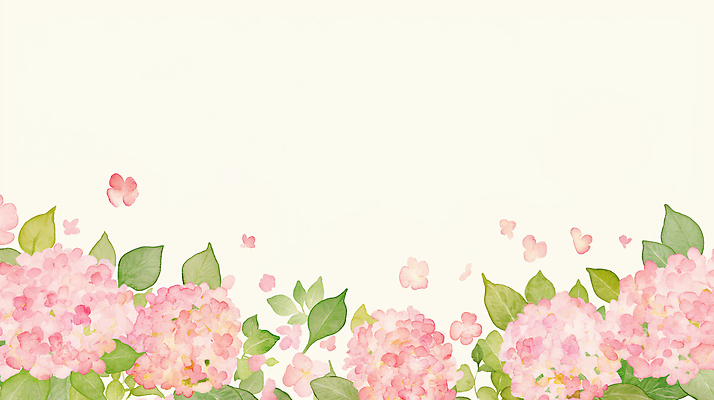 JPG 식물 꽃잎 꽃 화초 분홍색 백그라운드 꽃밭 일러스트 자연 수채화 화사함 수국 국내일러스트 AI일러스트 AI콘텐츠 컬러 컨셉 생태계 파일형식