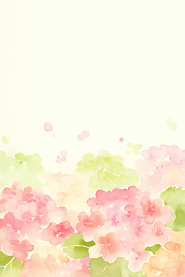 JPG 식물 꽃잎 꽃 화초 분홍색 잎 일러스트 자연 초록색 봄 수국 뷰티풀 국내일러스트 AI일러스트 AI콘텐츠 계절 컬러 생태계 파일형식