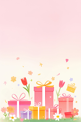 JPG 꽃 행복 분홍색 일러스트 선물 이벤트 장식 파티 축제 봄 기쁨 튤립 화사함 국내일러스트 AI일러스트 AI콘텐츠 식물 계절 감정 컬러 컨셉 파일형식