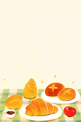 JPG 커피 음식 빵 토마토 일러스트 디저트 따뜻함 카페 빵집 아침식사 크루아상 먹거리 국내일러스트 AI일러스트 AI콘텐츠 음료 채소 상점 식사 파일형식