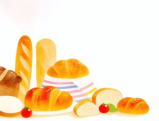 JPG 음식 빵 토마토 일러스트 디저트 요리 제과 식사 빵집 바게트 크루아상 국내일러스트 AI일러스트 AI콘텐츠 채소 제과제빵 상점 파일형식