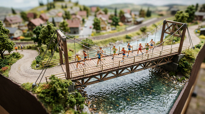 JPG 나무 편집이미지 주택 사람 풍경 강 달리기 모형 마을 미니어처 러닝 편집실사 AI컴퓨터그래픽 AI콘텐츠 식물 모션 건물 CG 파일형식